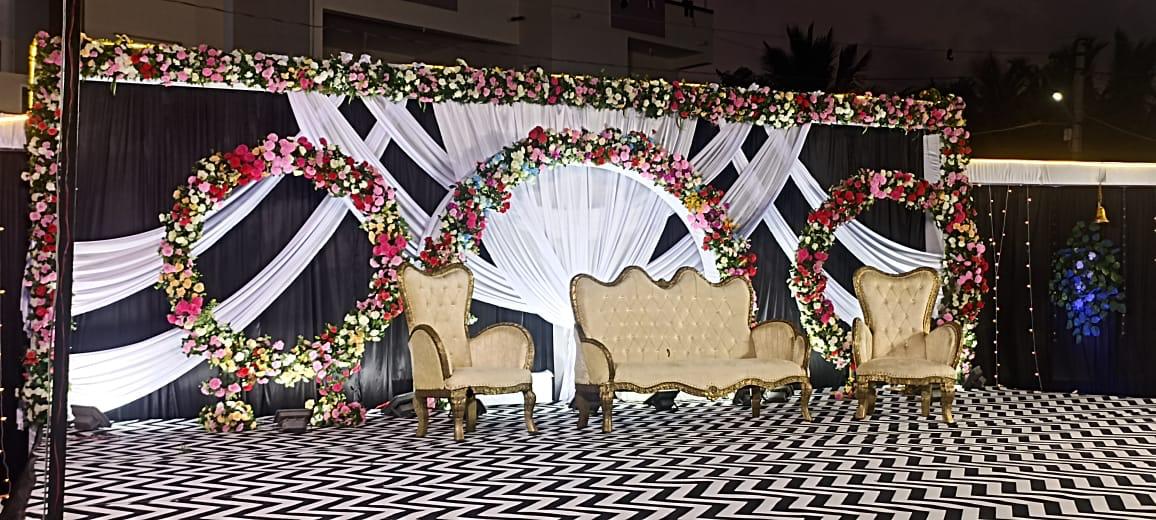 Elegant wedding setup